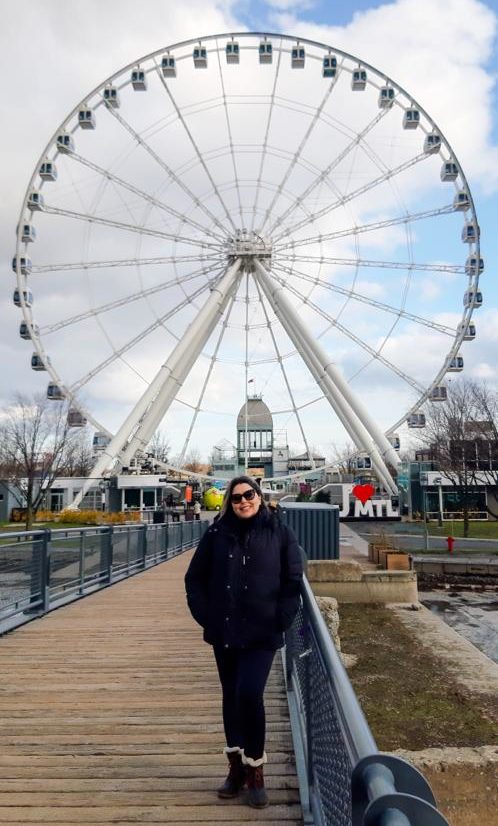 Em Montreal, em frente a La Grande Roue